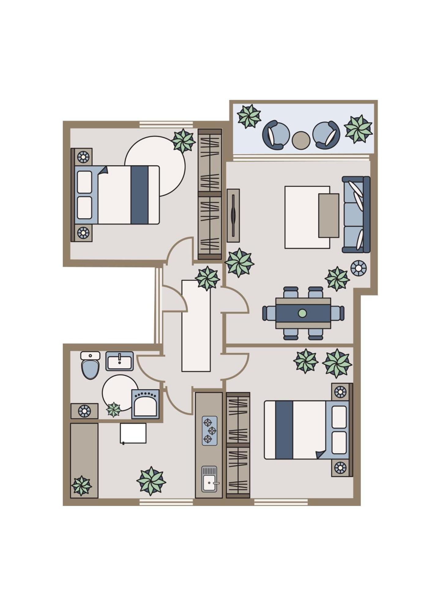 Family-apartment Mit Balkon, Kueche, Parkplatz & Waschmaschine Apartment *